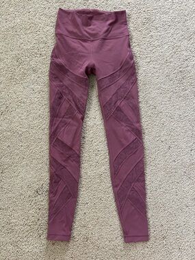 lululemon athletica Mauve Mesh-Panel High-Rise Leggings
